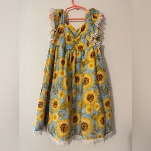 Cynthia Rowley Yellow and Blue Floral Dress